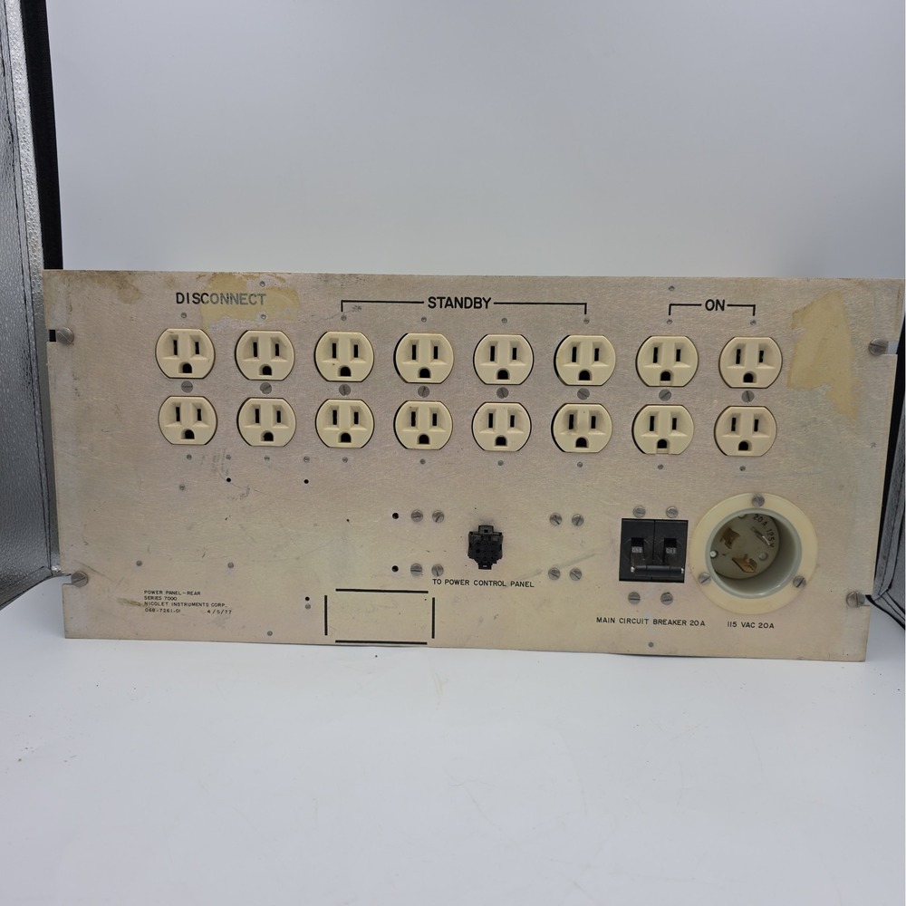 Nicolet Instruments Power Panel Rear Series 7000 Untested Parts Or Repair